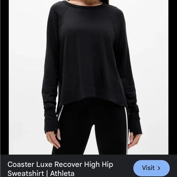 Athleta Black Coaster Luxe Recover Sweatshirt - Picture 3 of 6
